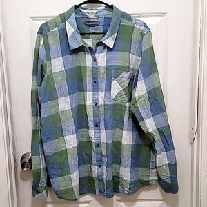 NATURAL REFLECTION  WOMEN  BUTTON DOWN  SHIRT MULTI COLOR SIZE XXL